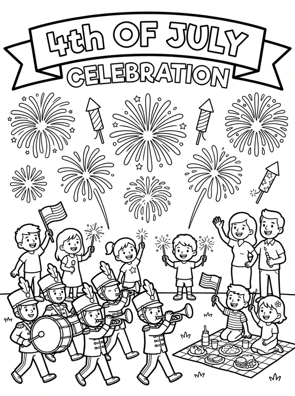 4th of july coloring page