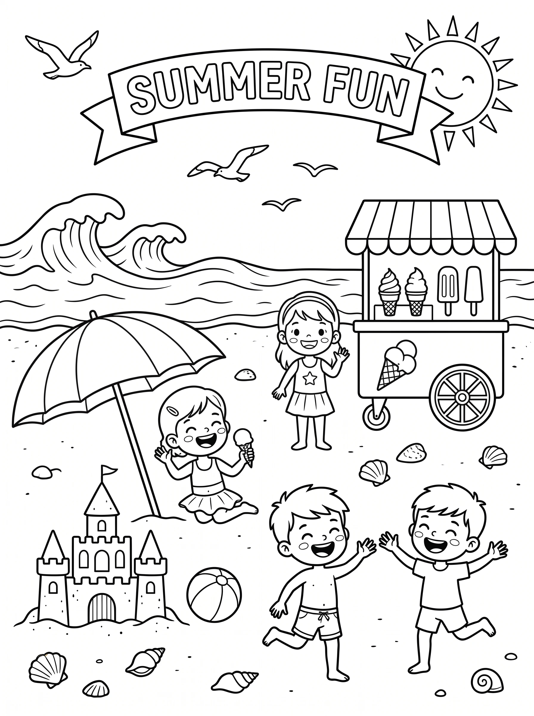 beach scene