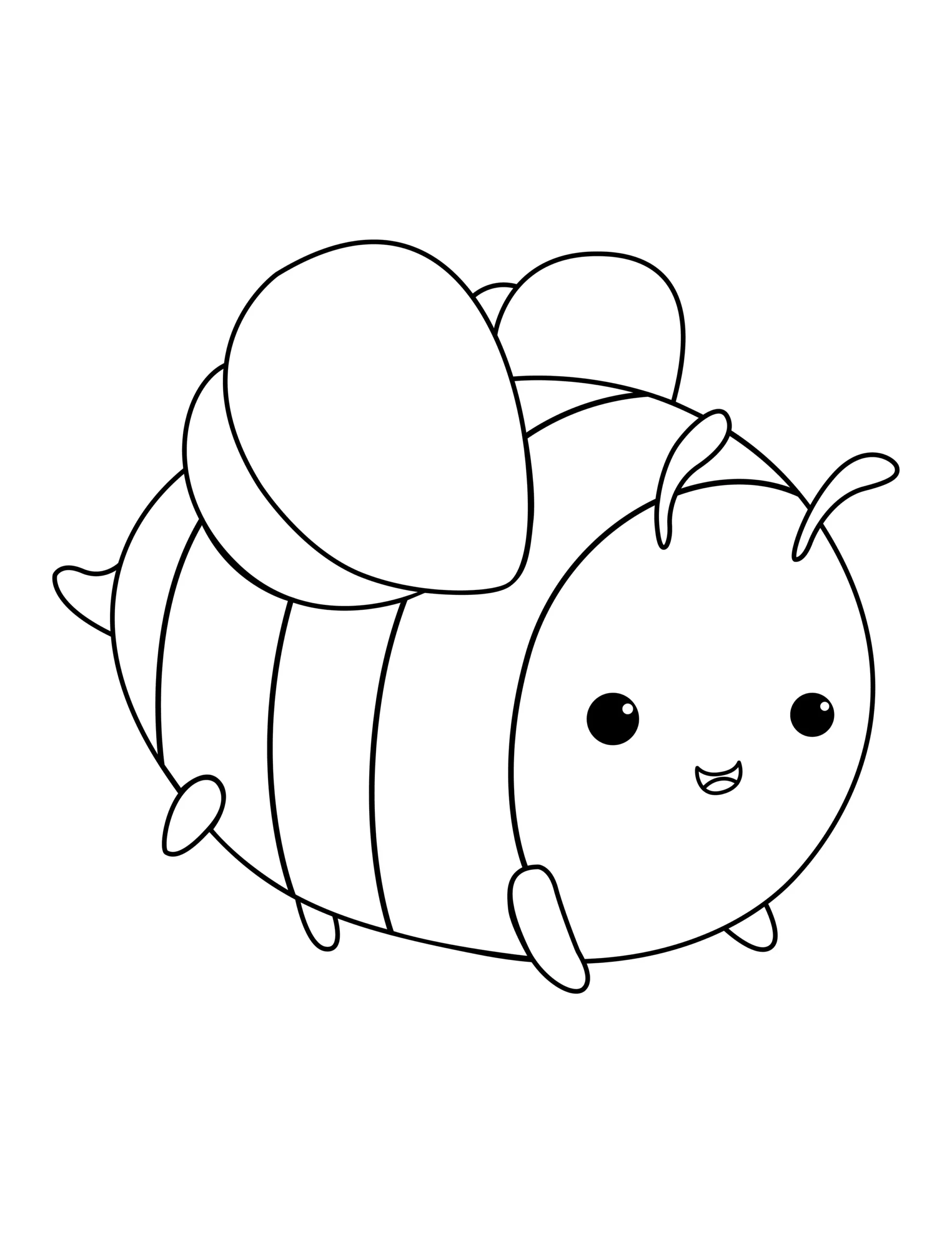 Bee Coloring Page | Free Printable PDF