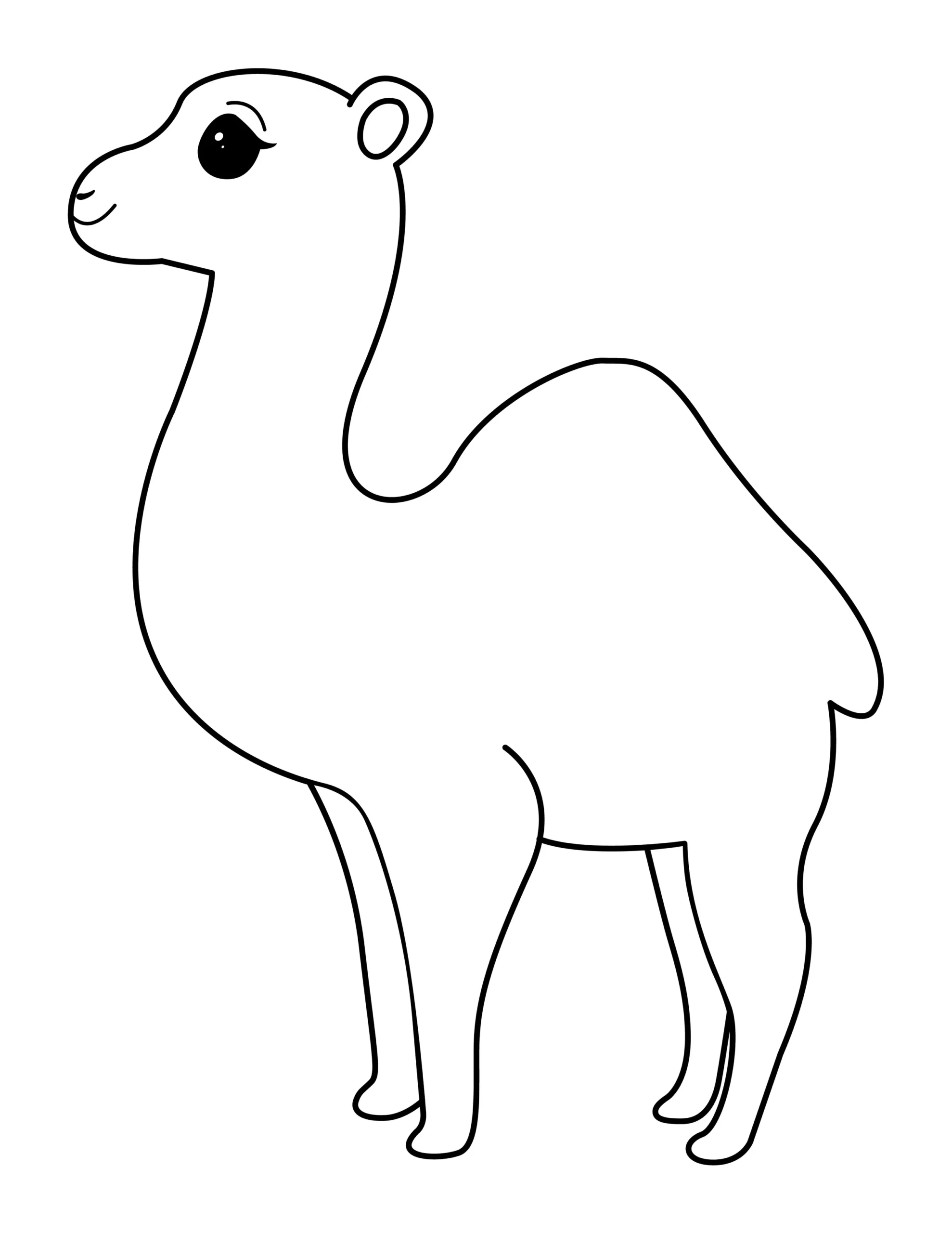 Camel Coloring Page | Free Printable PDF