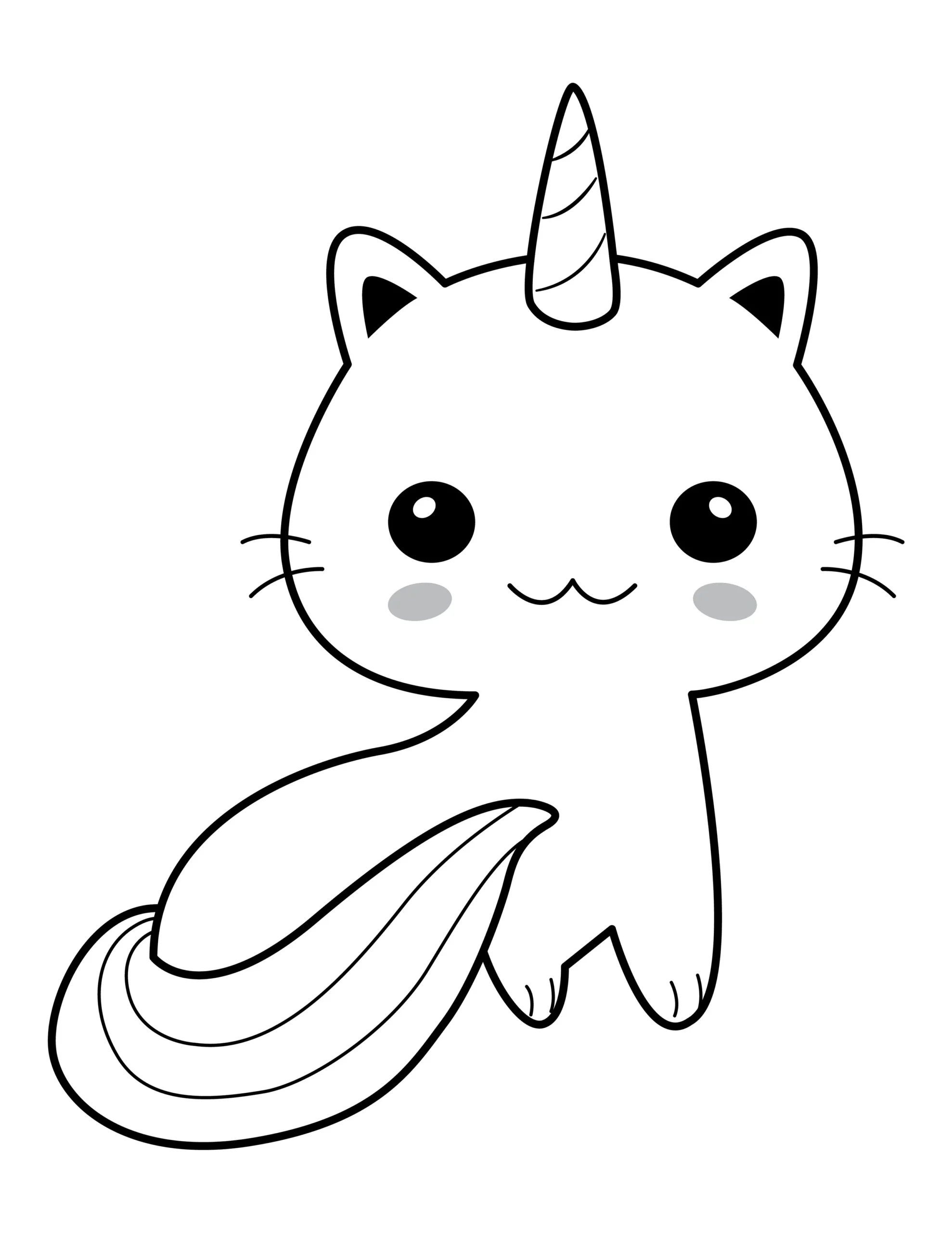 Caticorn Coloring Page | Free Printable PDF