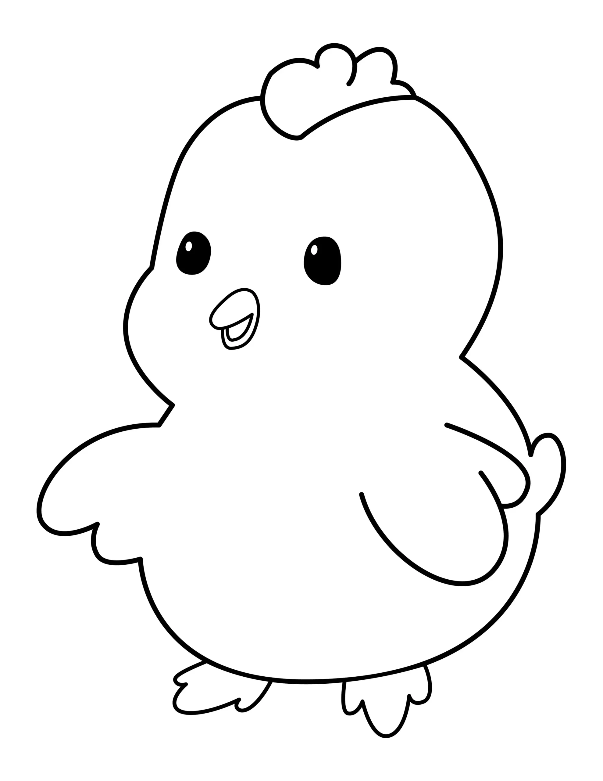 Baby Chick Coloring Page | Free Printable PDF