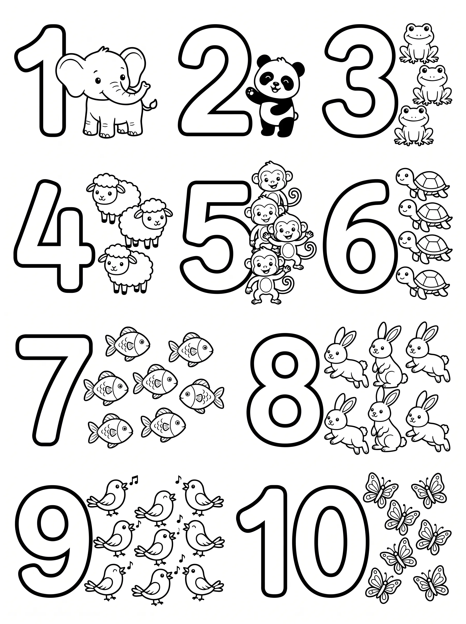 Counting with Animals Worksheet | Free Printable PDF