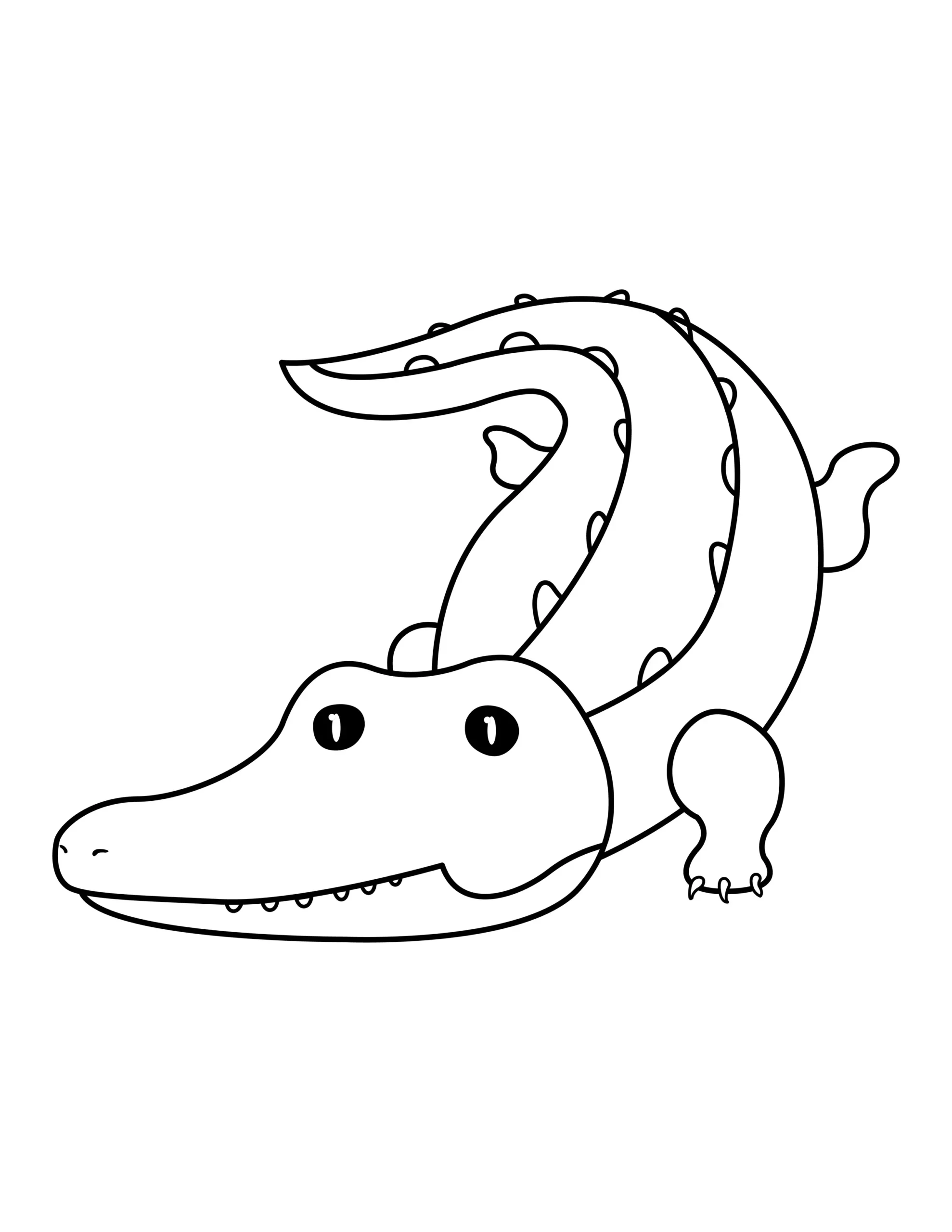 Crocodile Coloring Page | Free Printable PDF