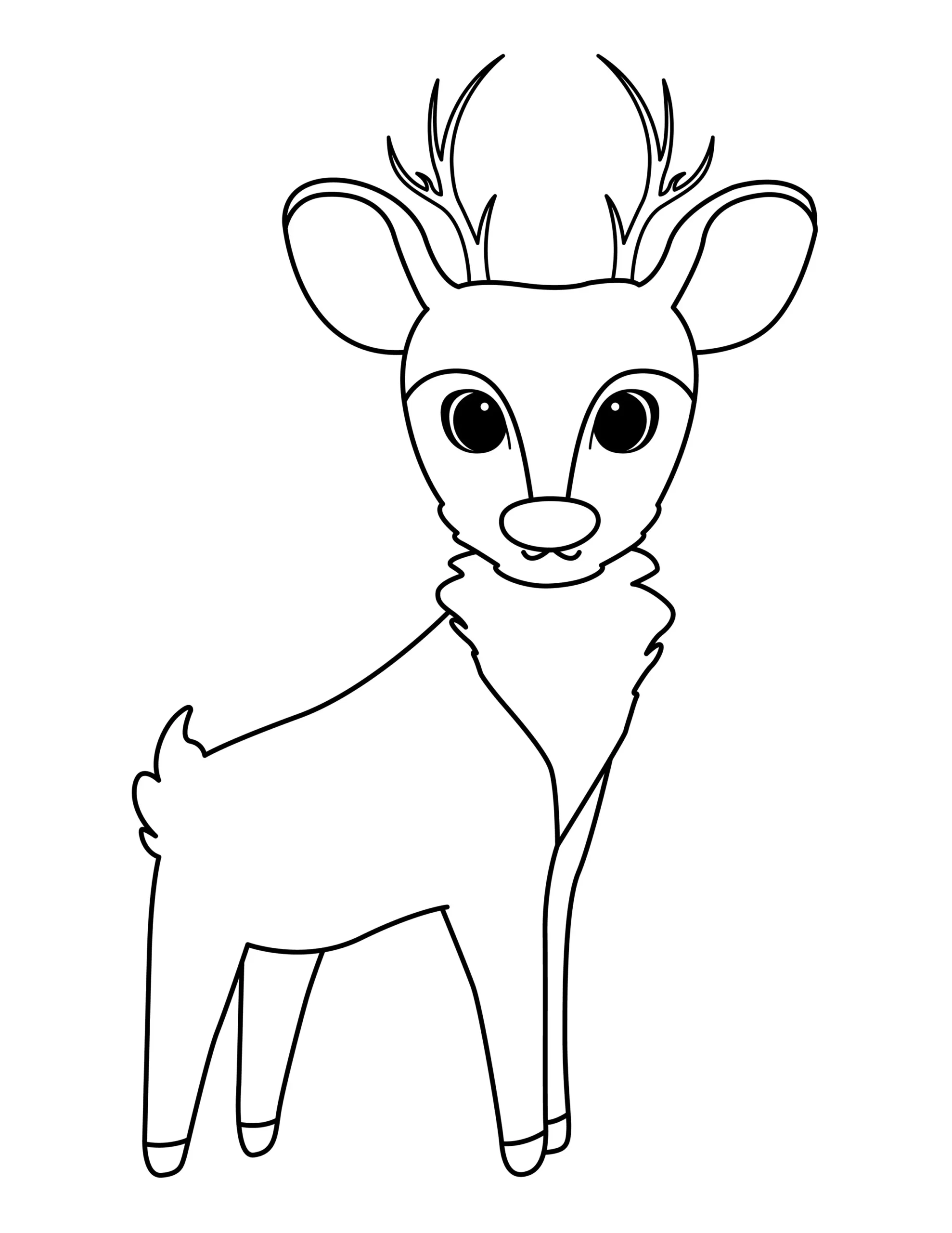 Deer Coloring Page | Free Printable PDF