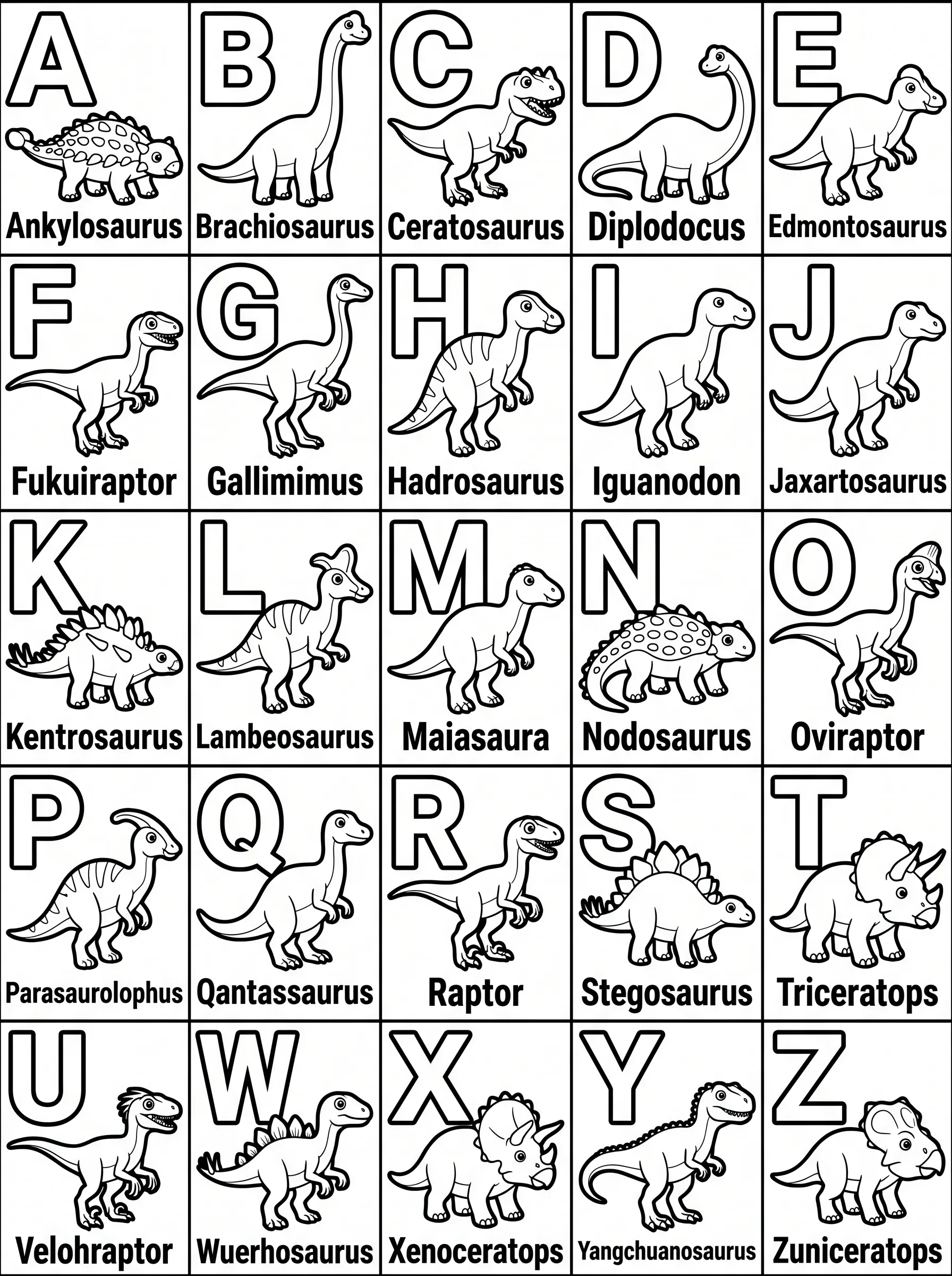 dinosaur alphabet