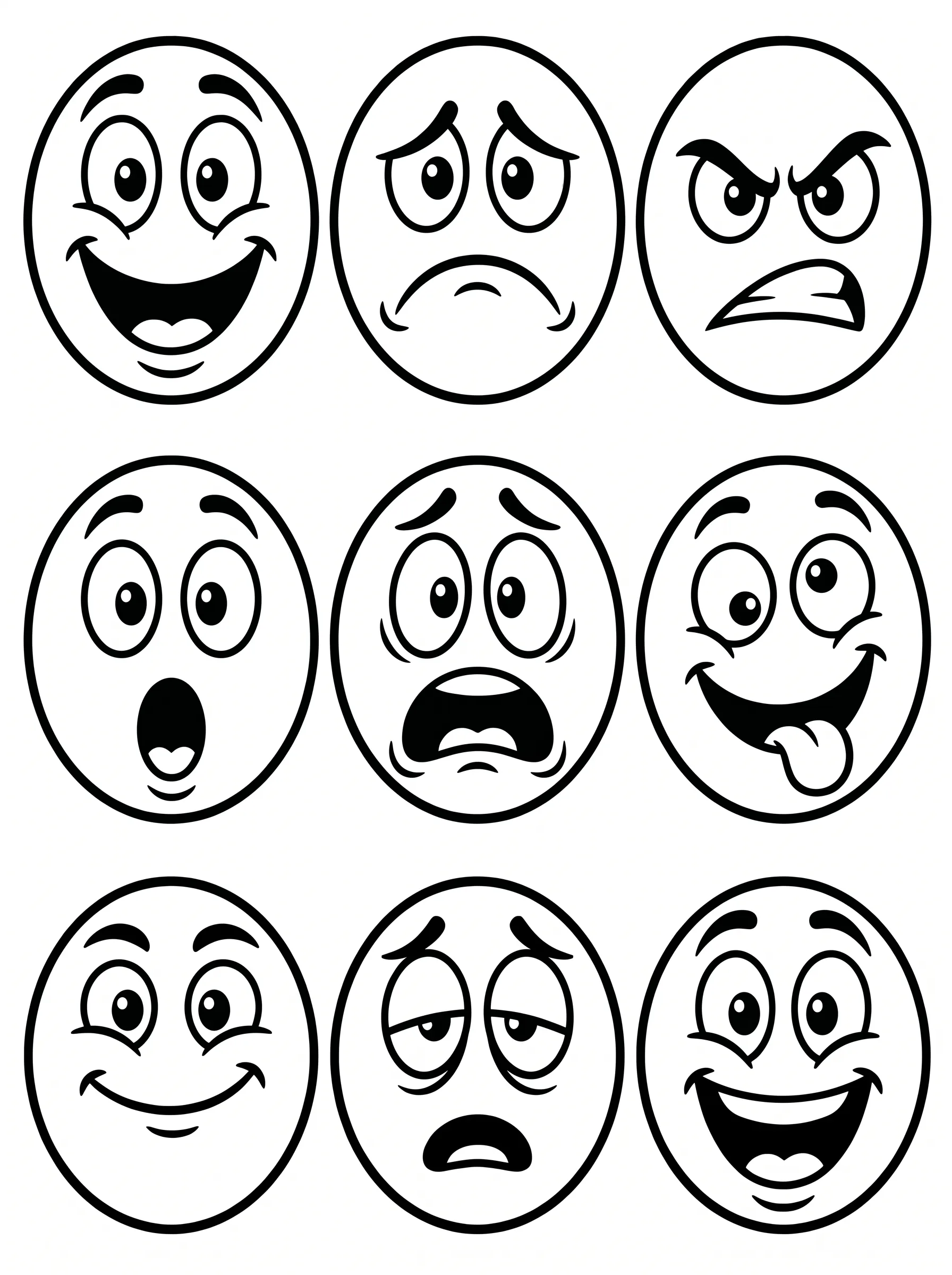Emotions Faces Worksheet | Free Printable PDF