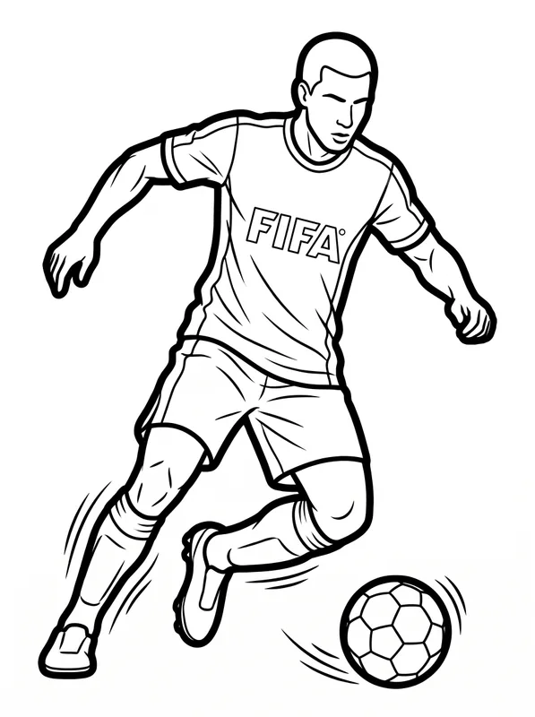 FIFA Football Coloring Page | Free Printable PDF