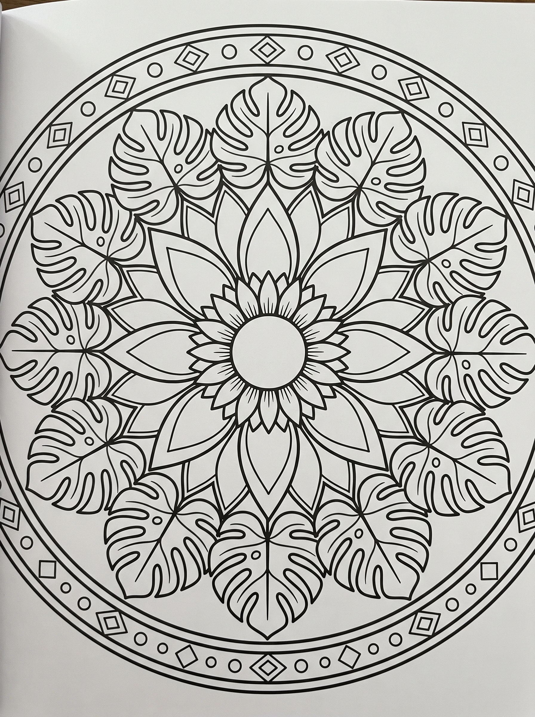 Floral Mandala Coloring Page