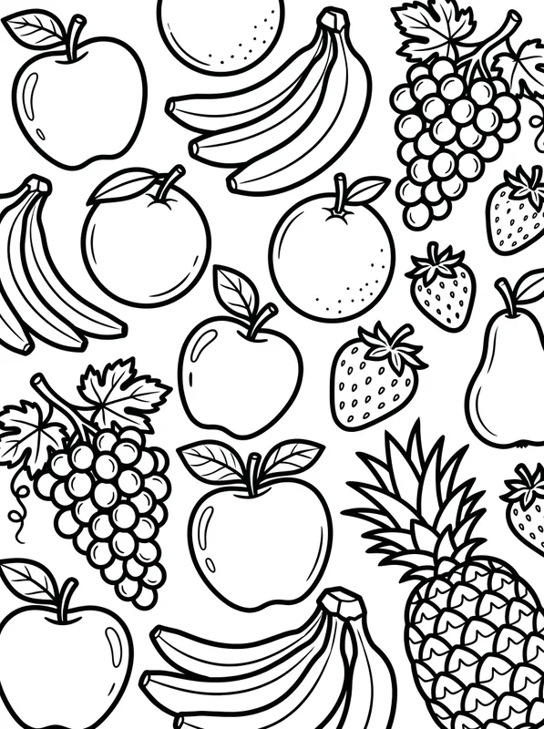 fruit coloring page 2