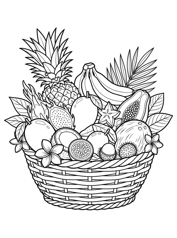 fruit coloring page