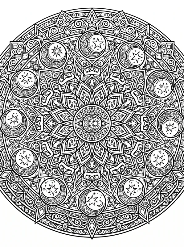 geometric mandala coloring page