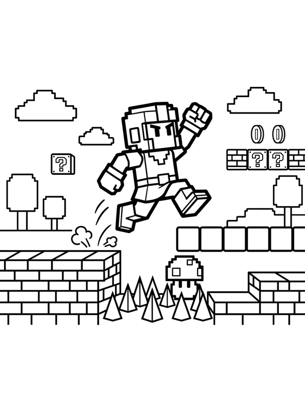 hero jumping over obstacles