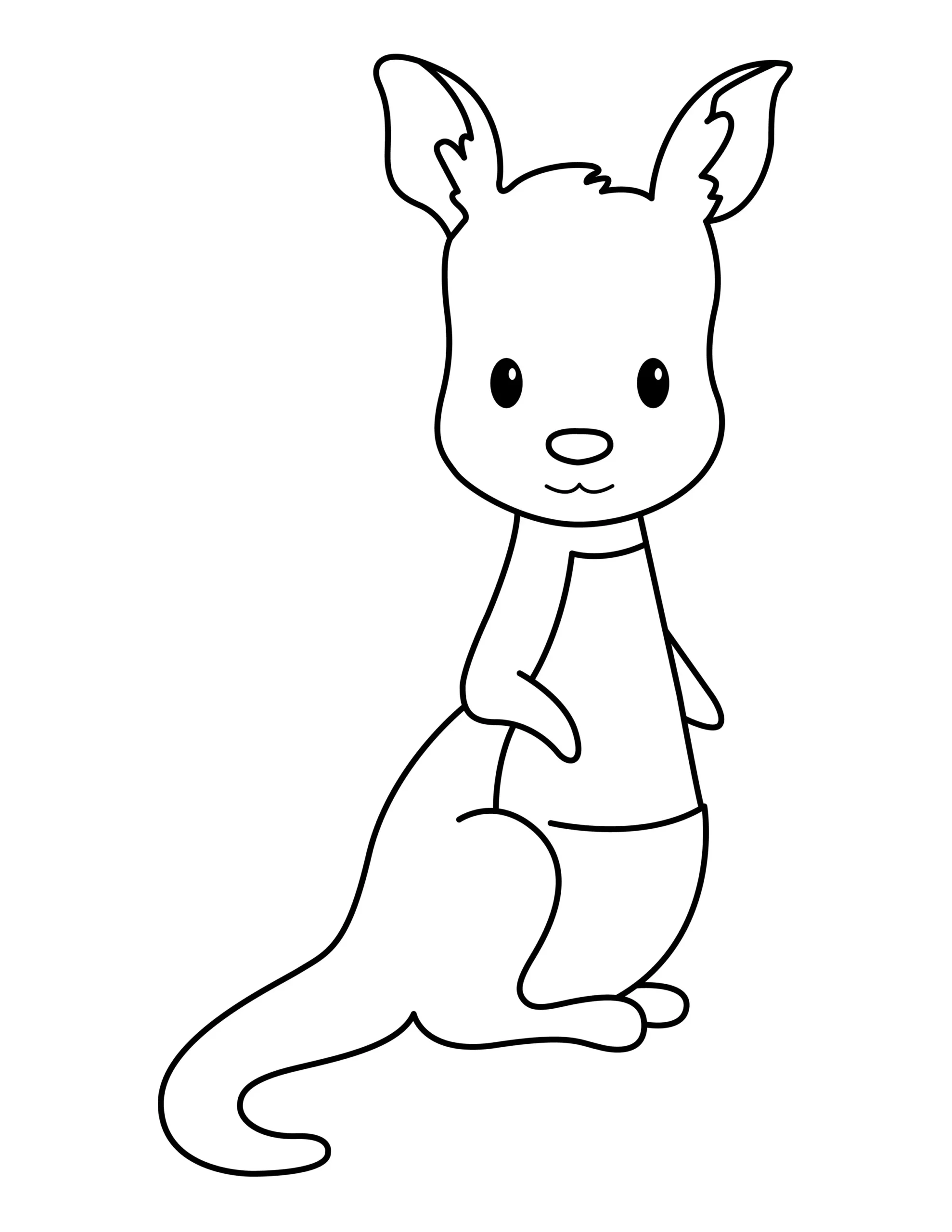 Kangaroo Coloring Page | Free Printable PDF