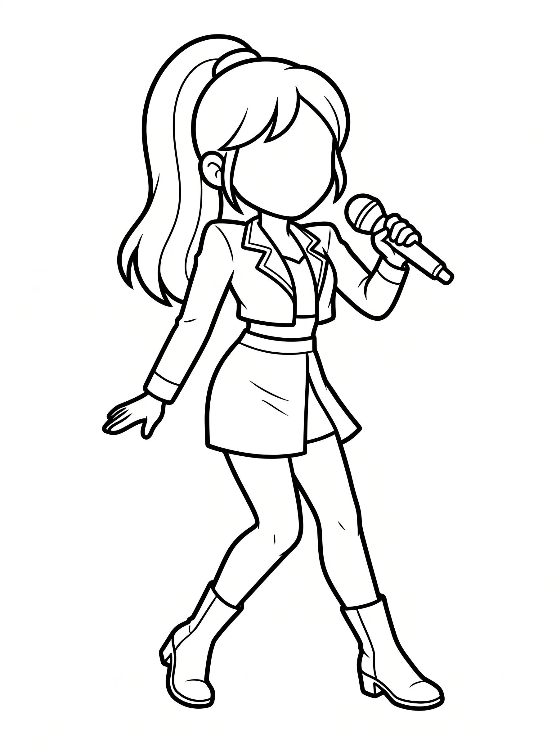 Katseye Idol Singing Pose Coloring Page | Free Printable PDF