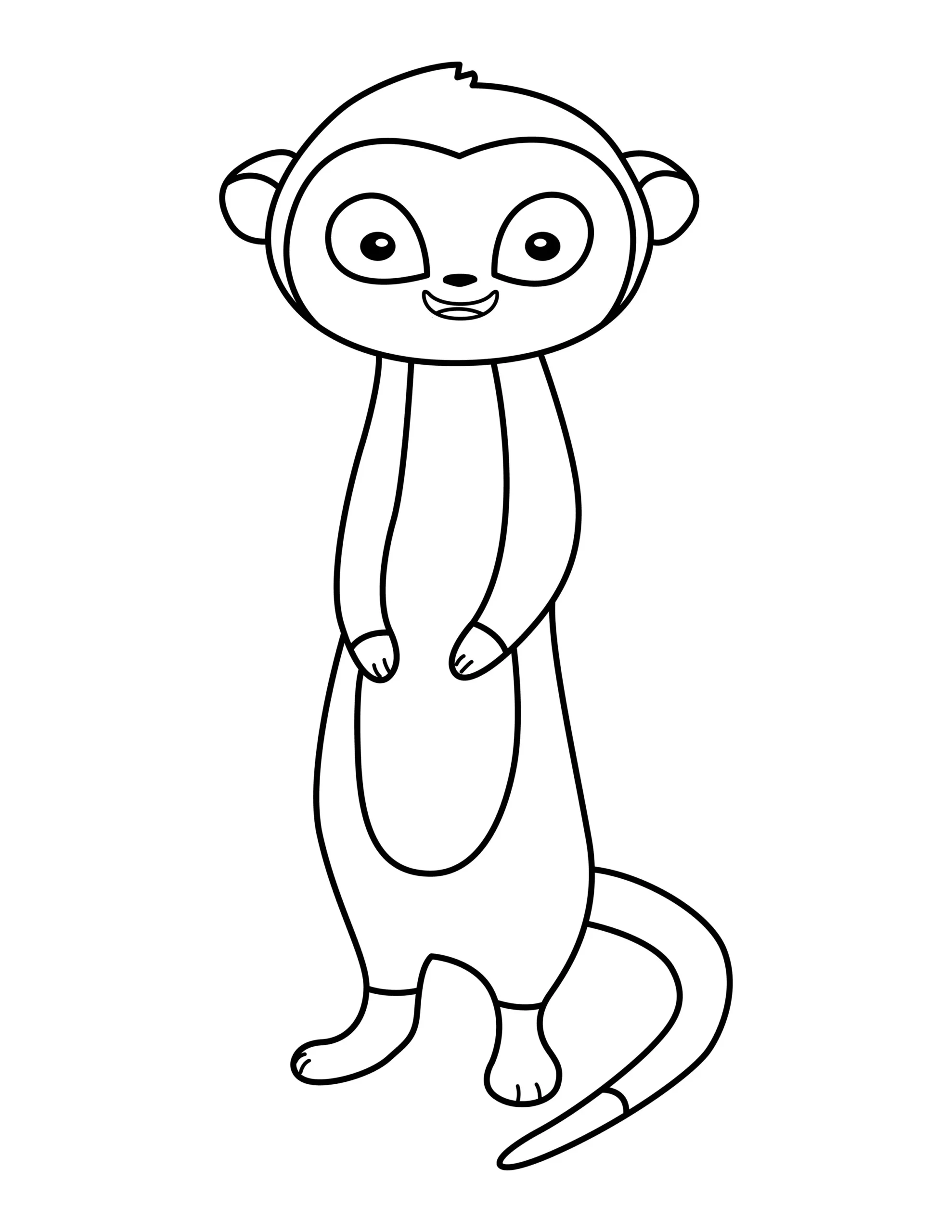 Meerkat Coloring Page | Free Printable PDF