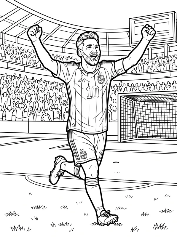 Messi Coloring Page | Free Printable PDF