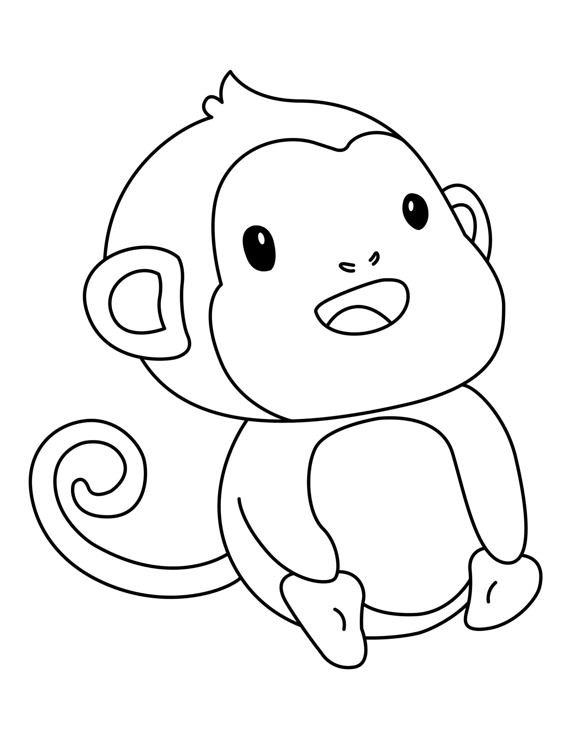 Monkey Coloring Page | Free Printable PDF