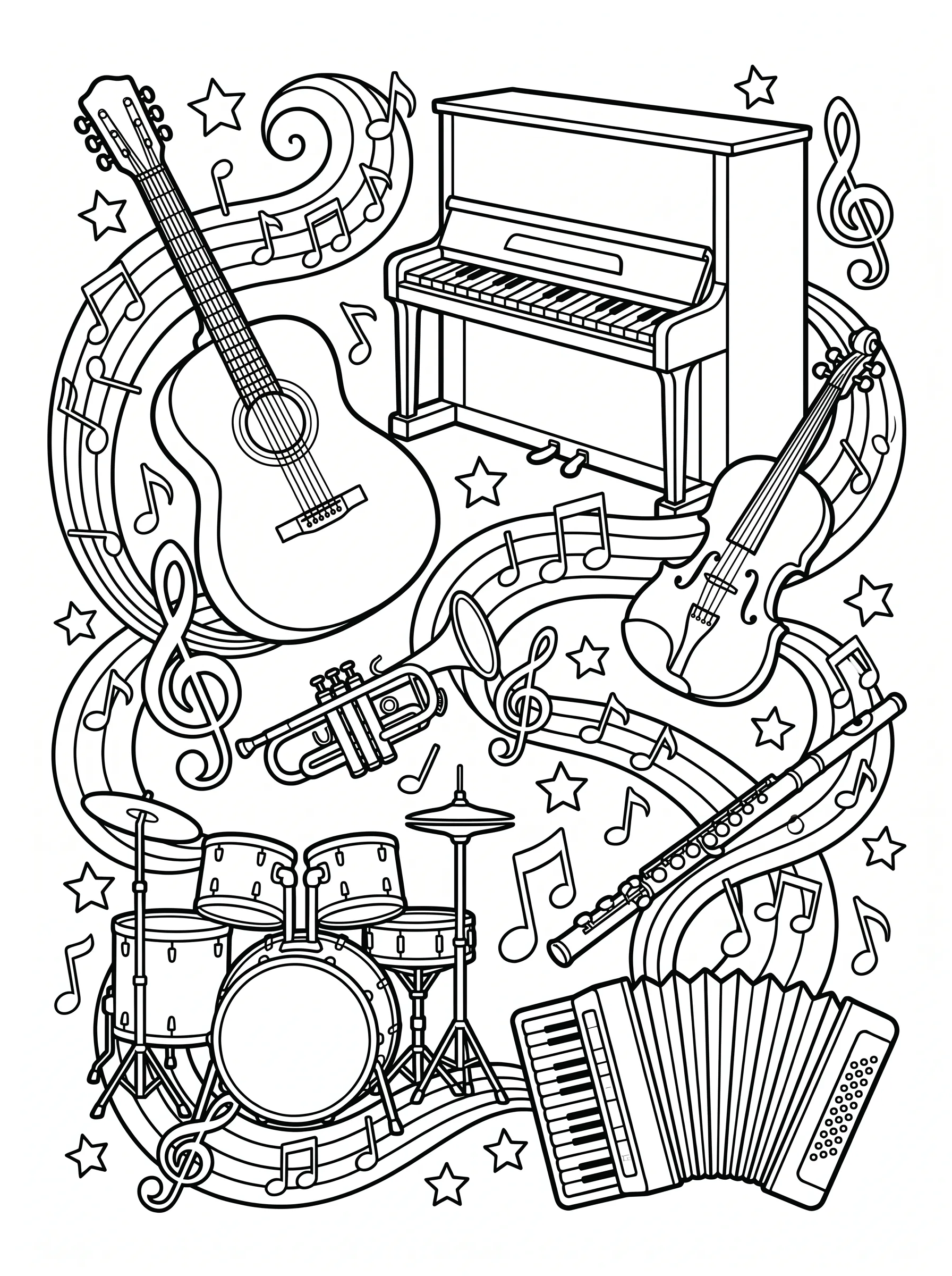 Music Instruments Worksheet | Free Printable PDF