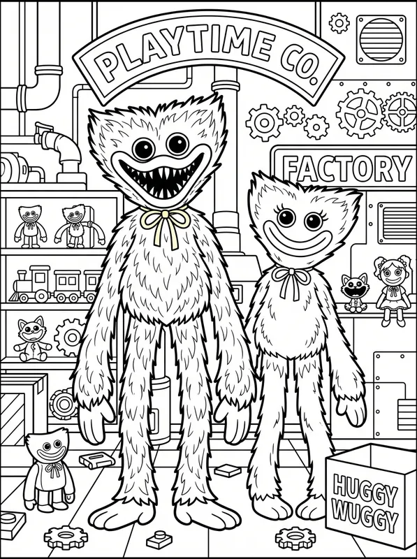 Poppy Playtime Coloring Page | Free Printable PDF