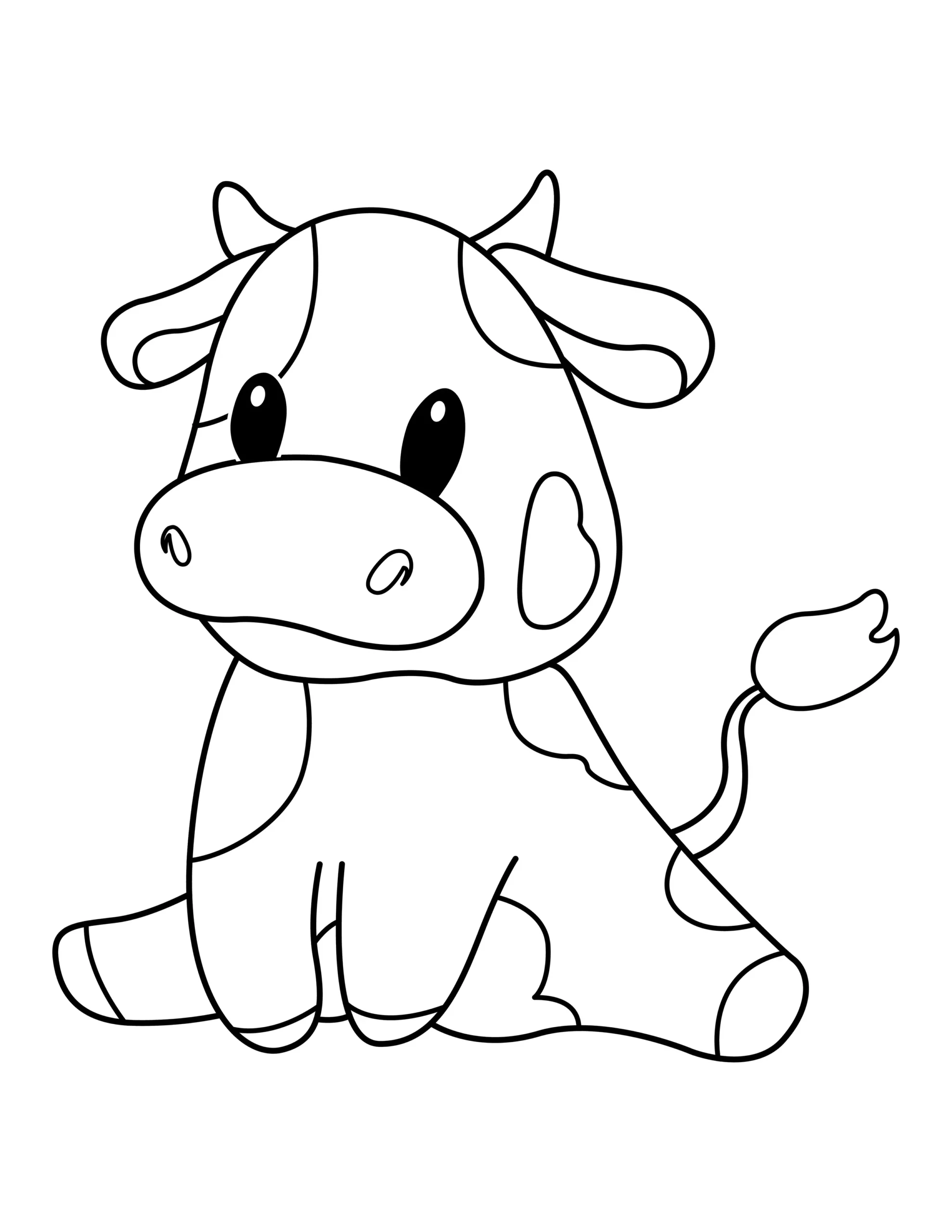 Cow Coloring Page | Free Printable PDF
