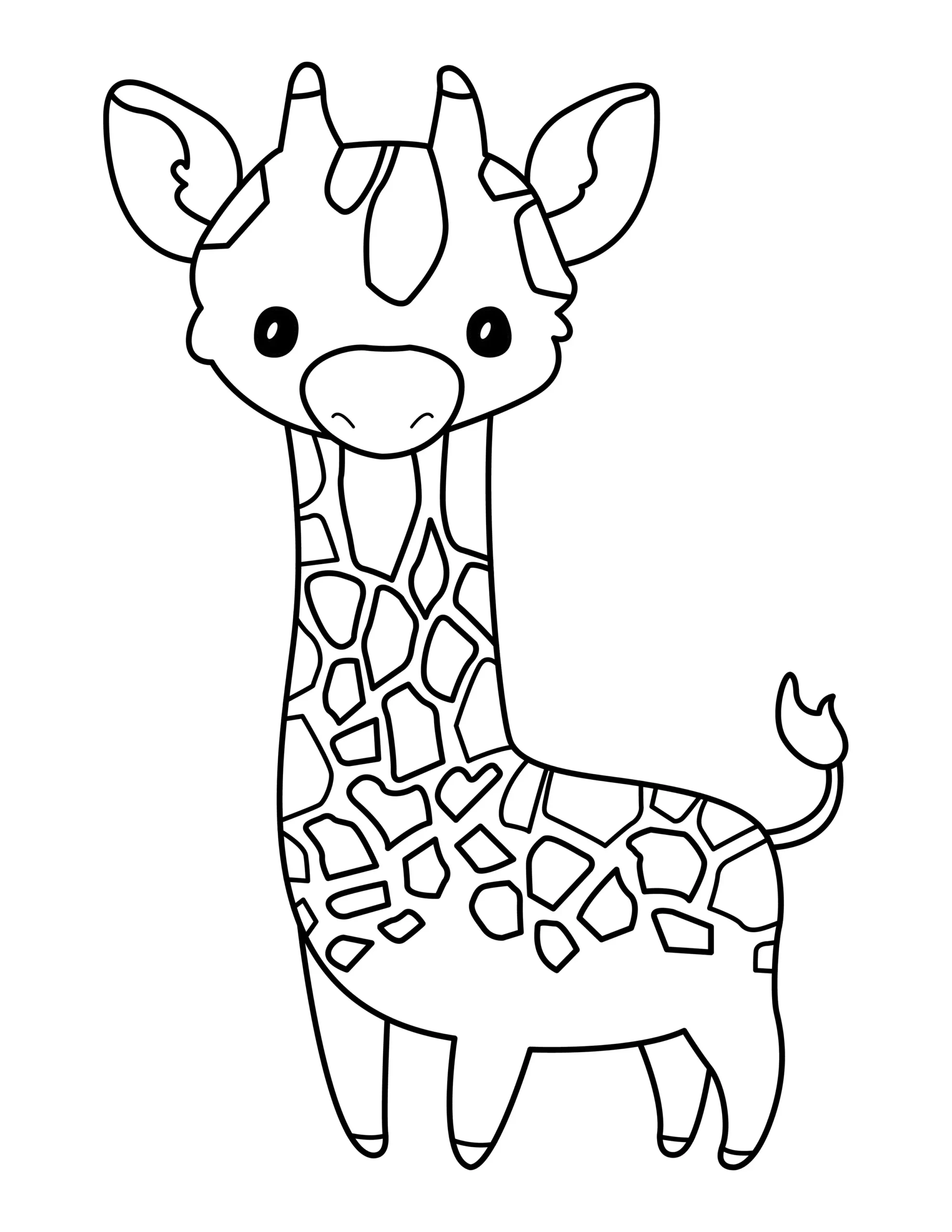 Giraffe Coloring Page | Free Printable PDF