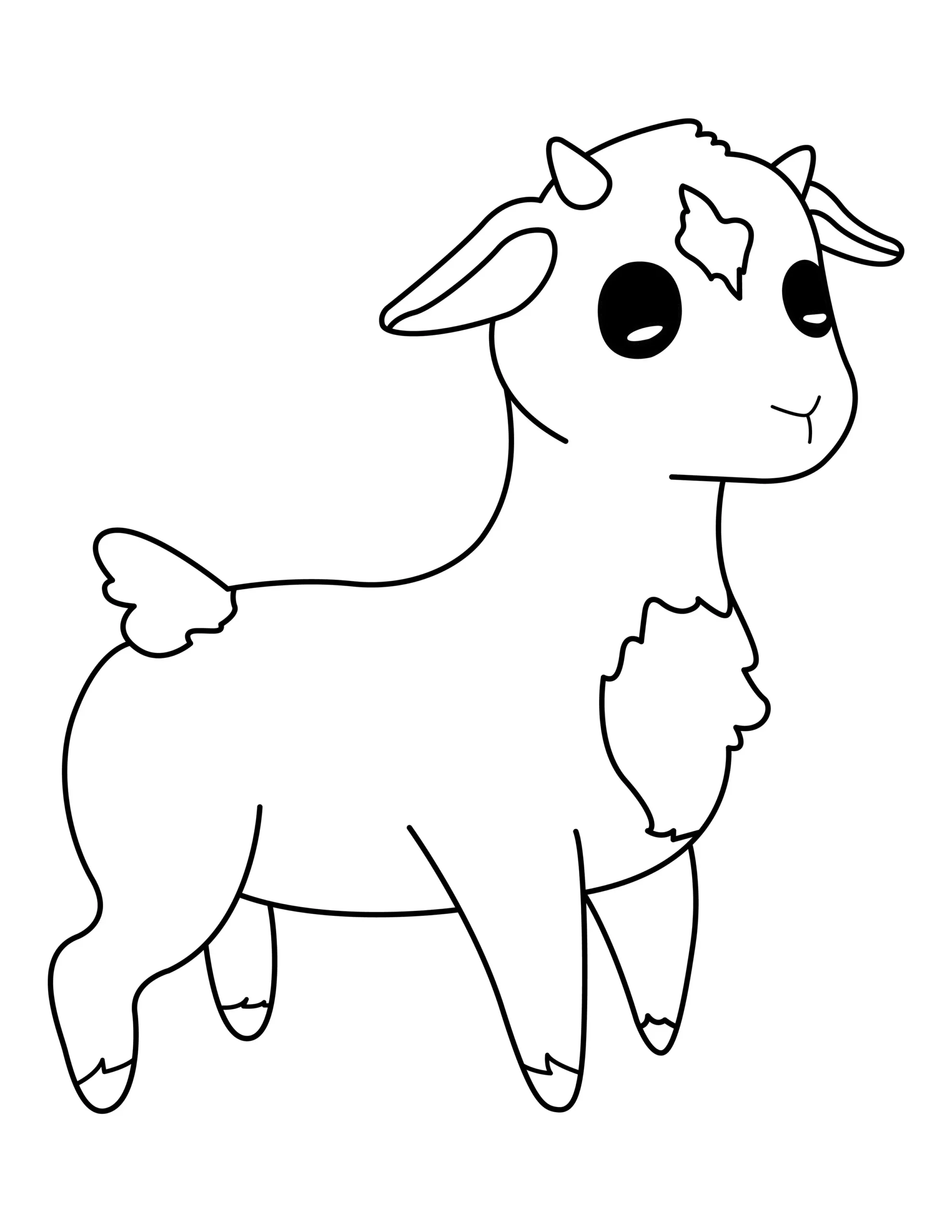 Goat Coloring Page | Free Printable PDF