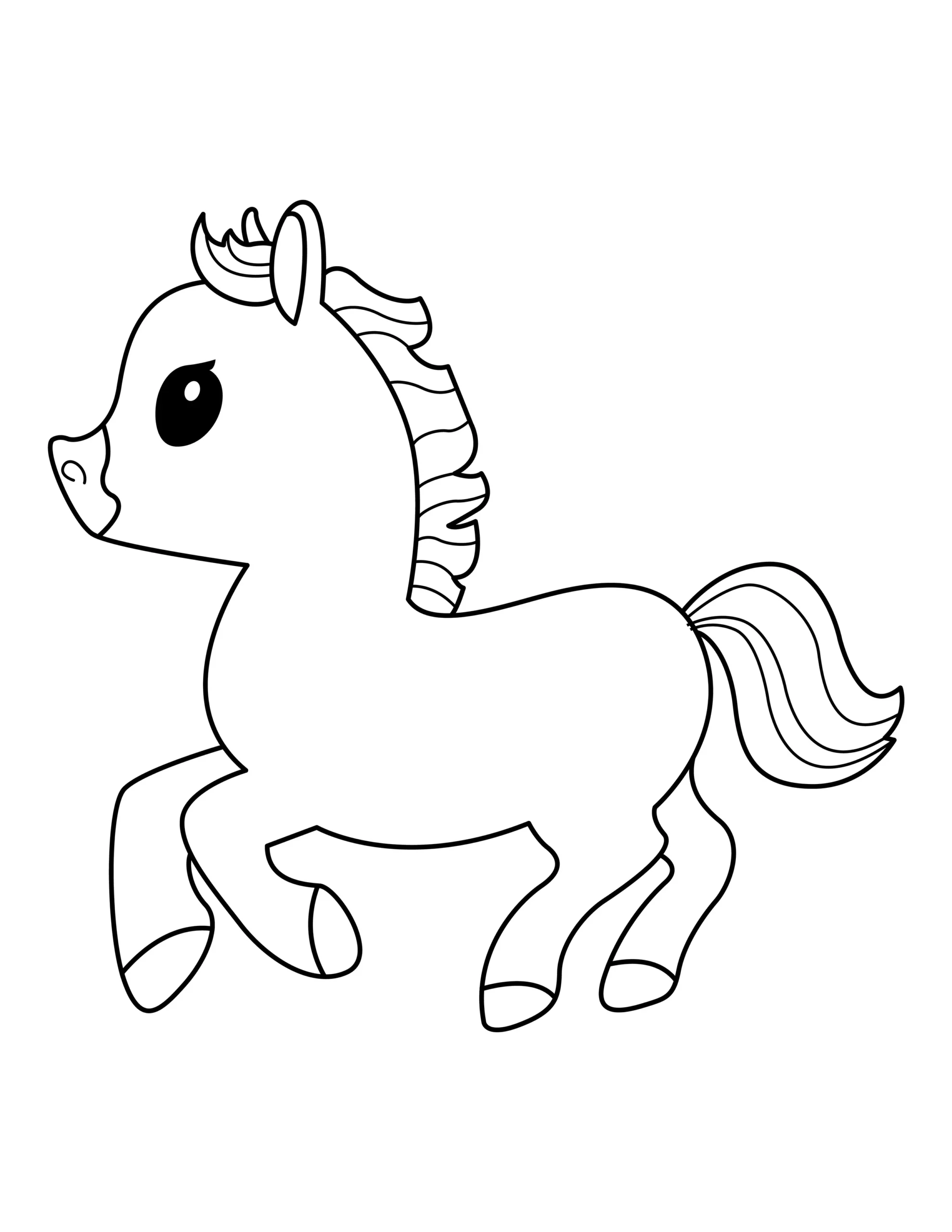 Horse Coloring Page | Free Printable PDF