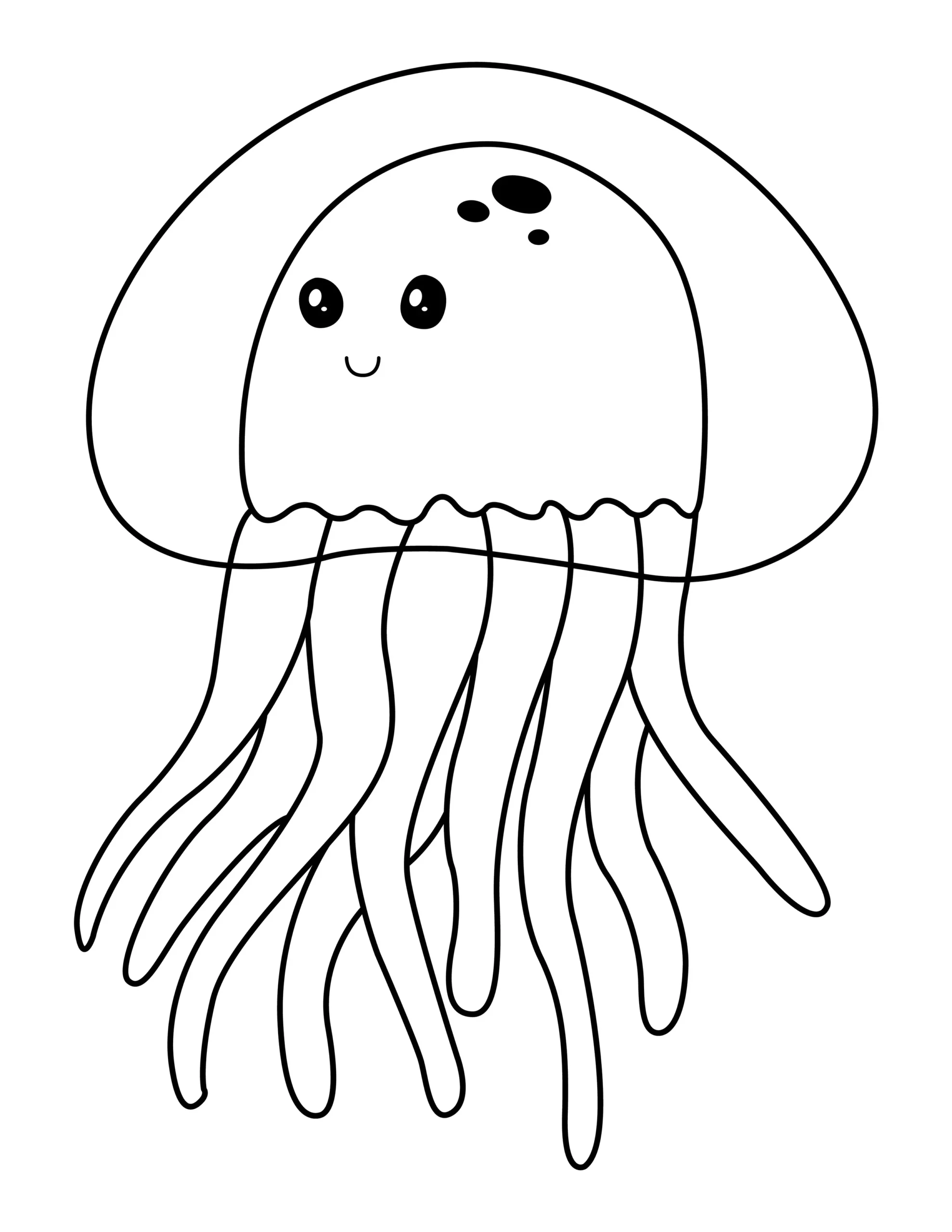 Jellyfish Coloring Page | Free Printable PDF
