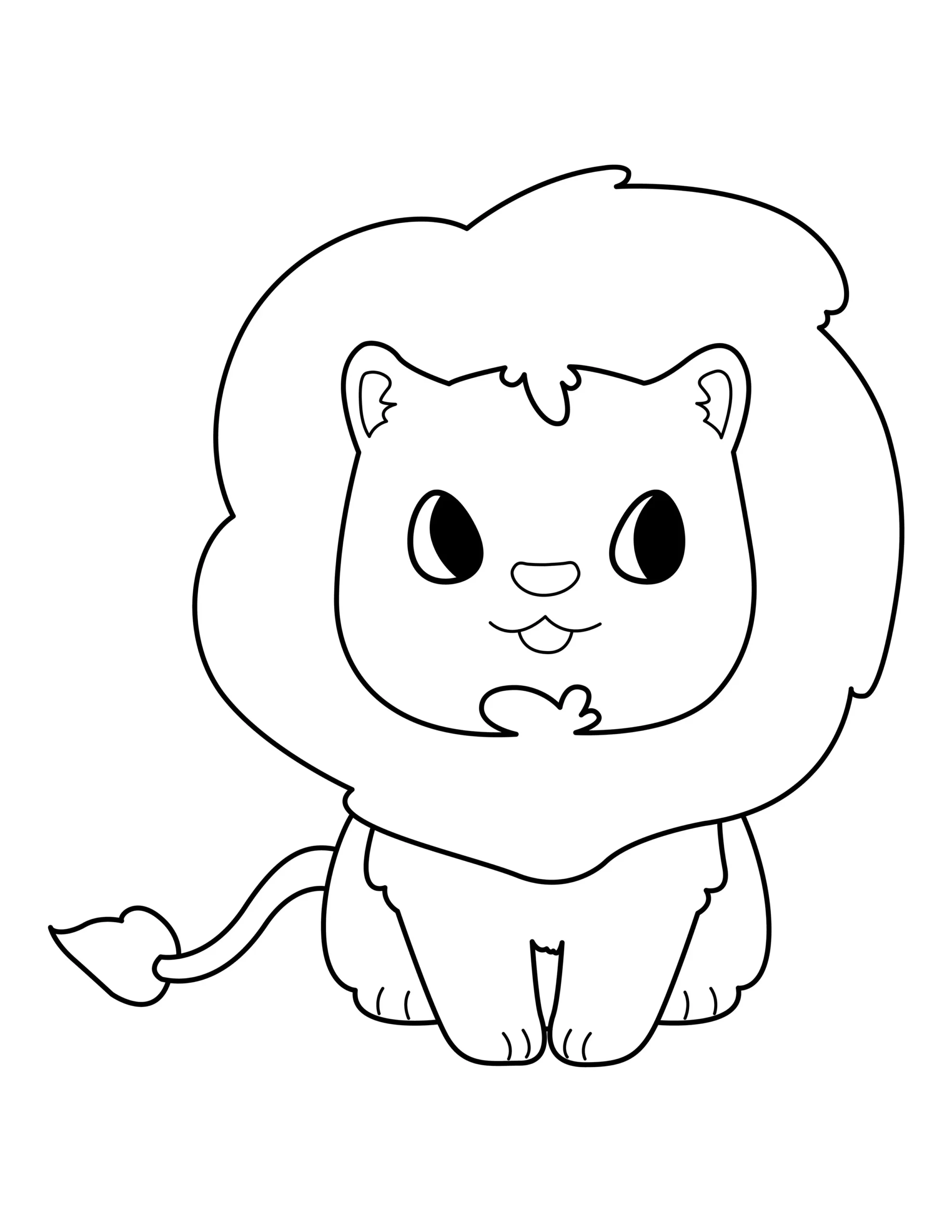 Lion Coloring Page | Free Printable PDF
