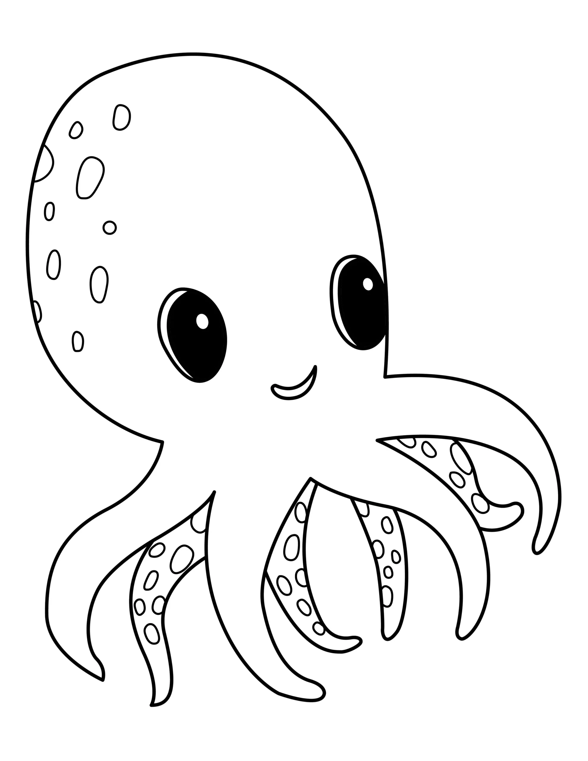 Octopus Coloring Page | Free Printable PDF