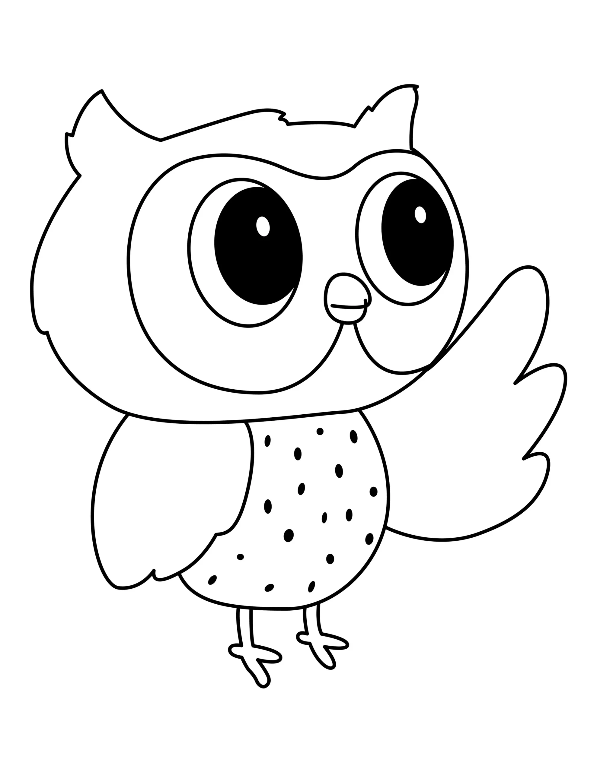 Owl Coloring Page | Free Printable PDF