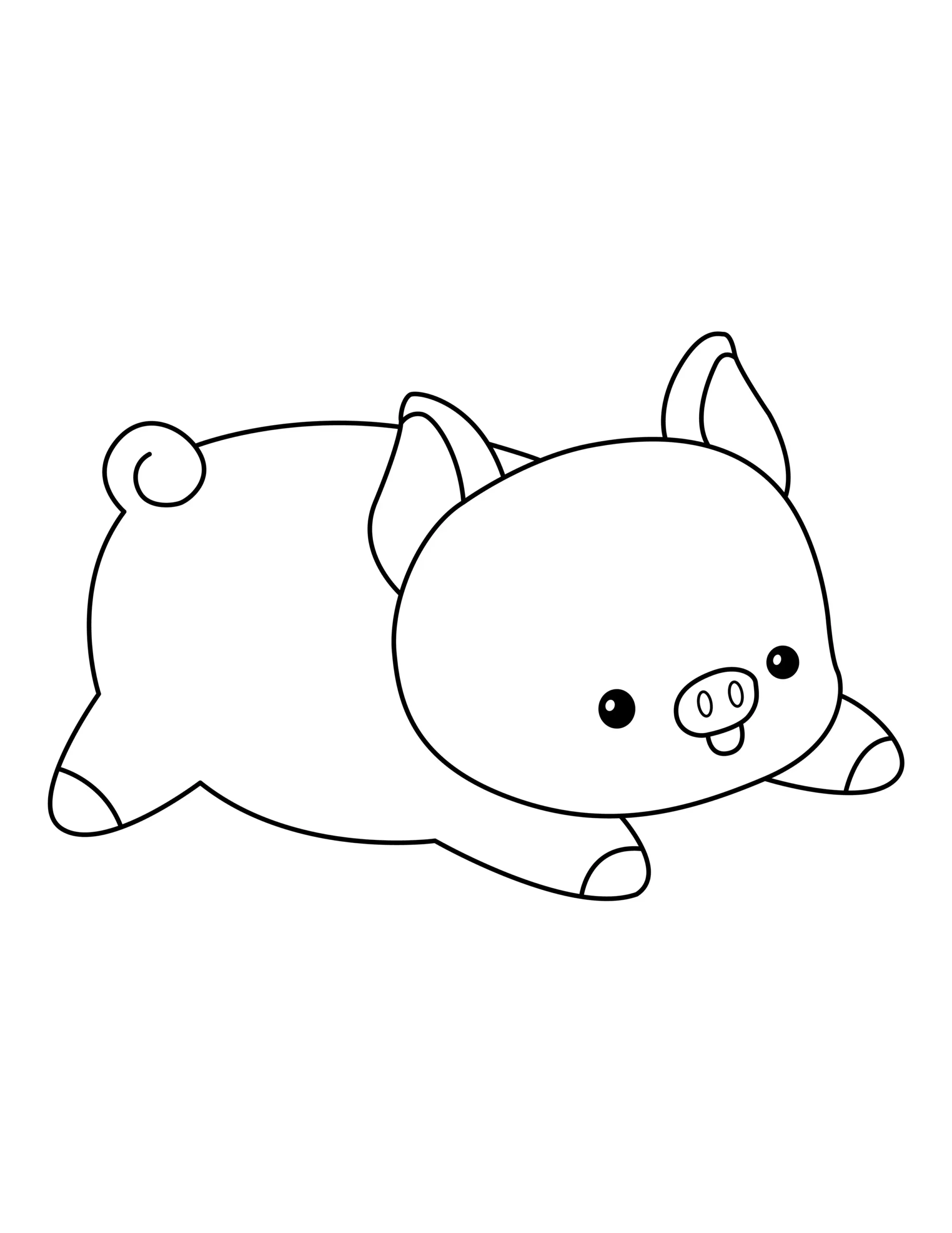 Pig Coloring Page | Free Printable PDF