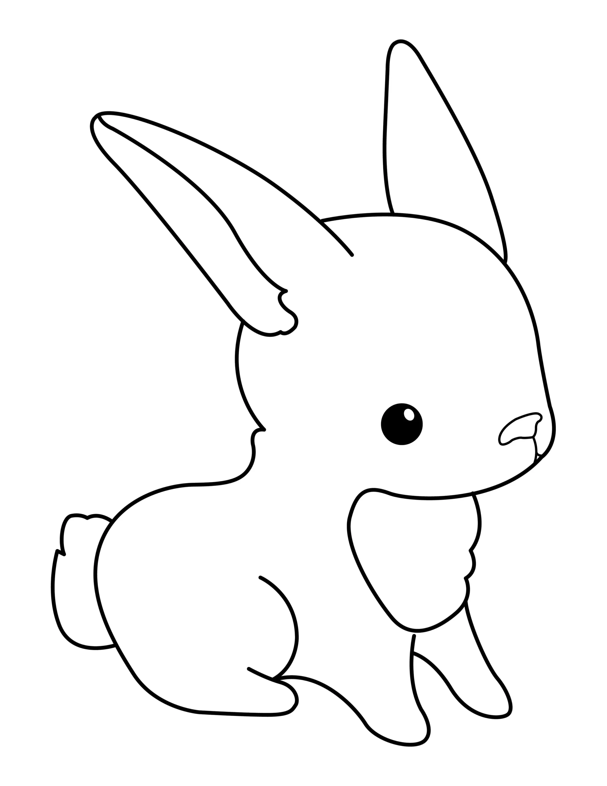 Rabbit Coloring Page | Free Printable PDF