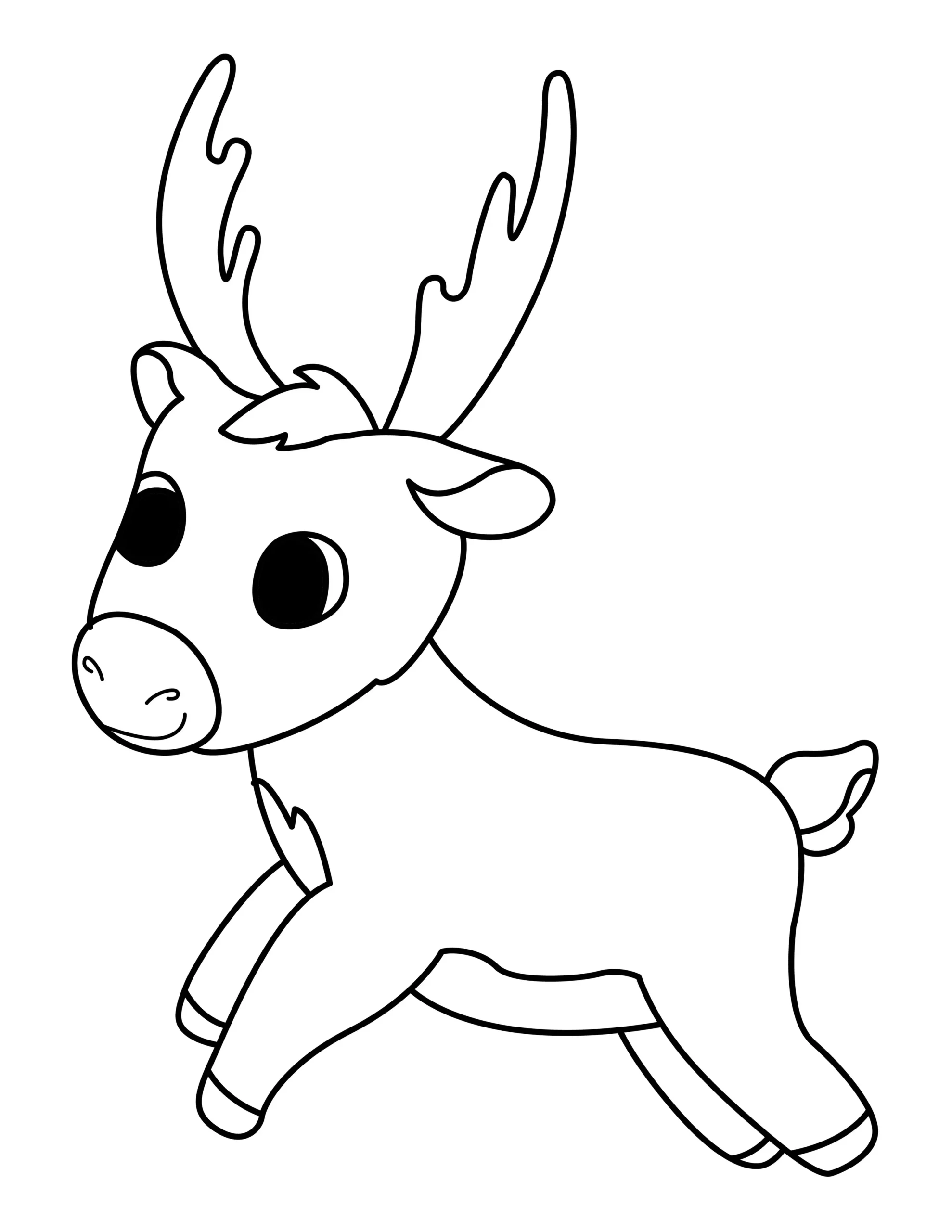 Reindeer Coloring Page | Free Printable PDF