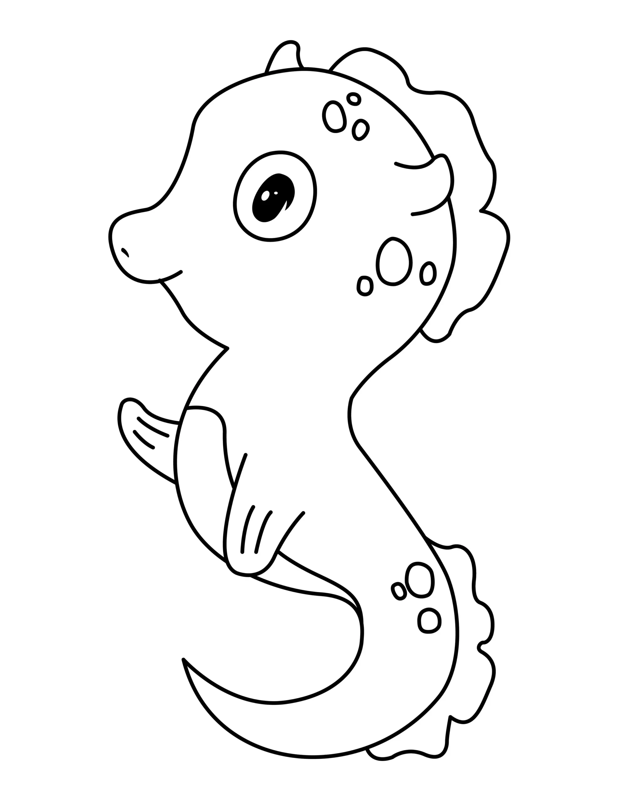 Seahorse Coloring Page | Free Printable PDF