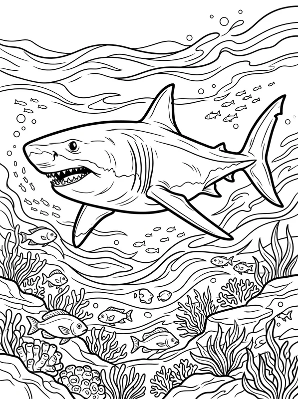 shark coloring pages