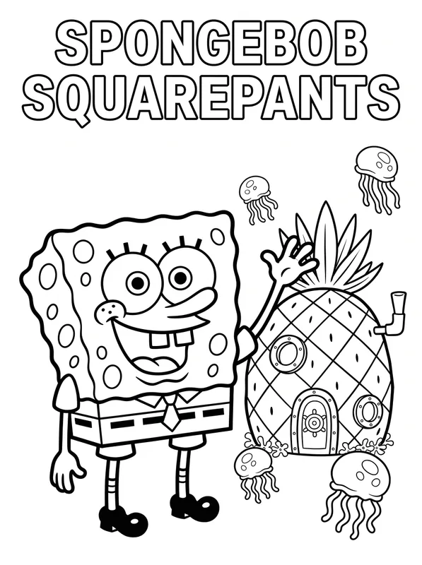 SpongeBob SquarePants Coloring Page | Free Printable PDF