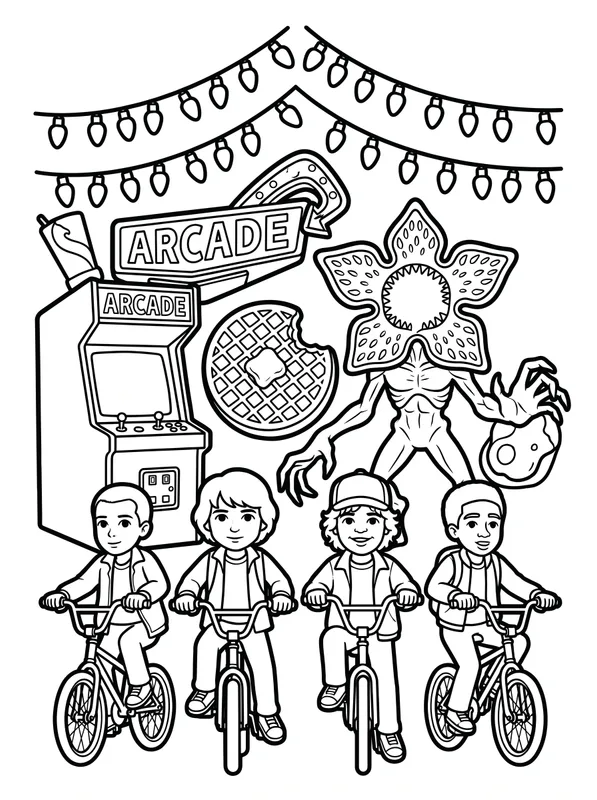 Stranger Things Coloring Page | Free Printable PDF