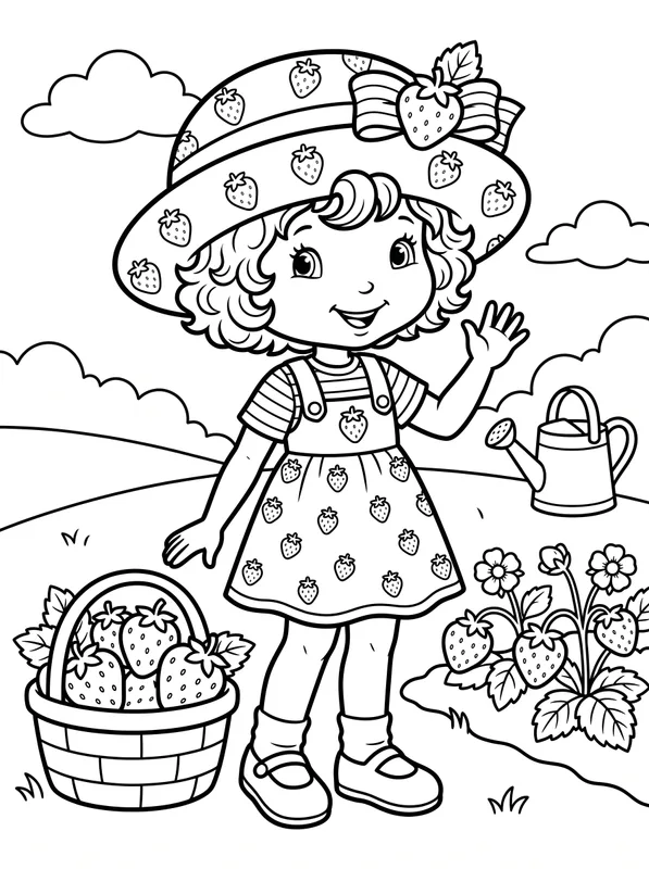 Strawberry Shortcake Coloring Page | Free Printable PDF