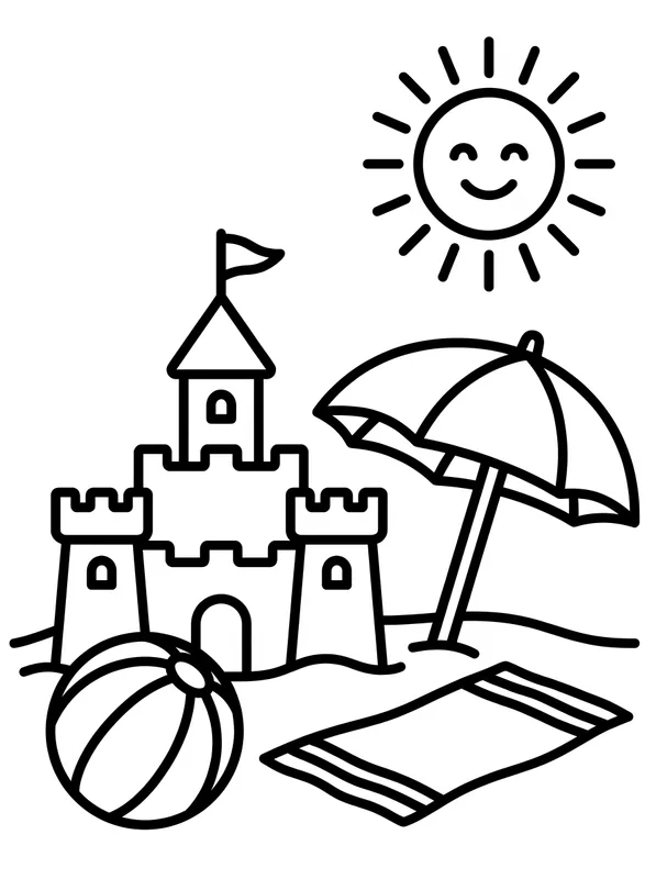 summer coloring page