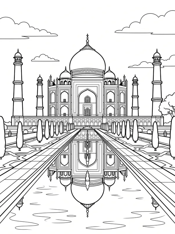 taj mahal coloring pages