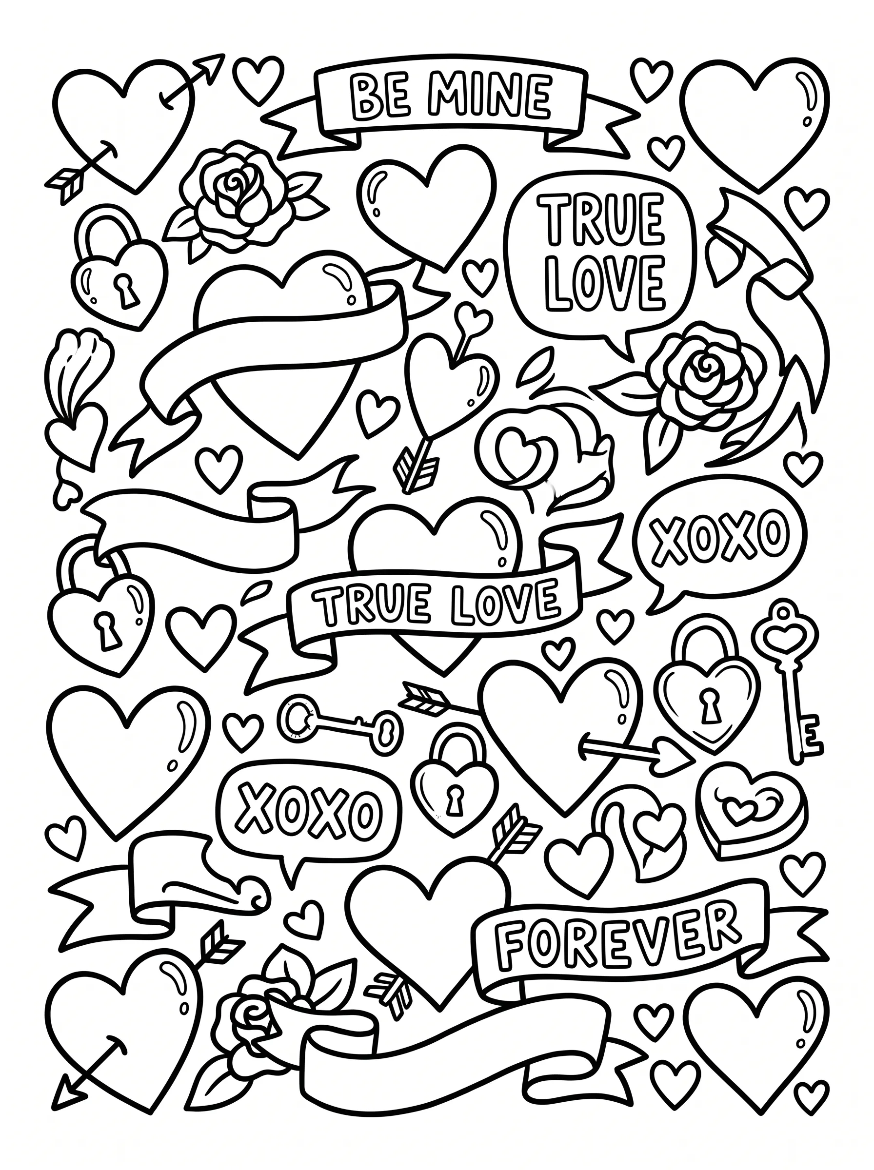 valentine heart doodle