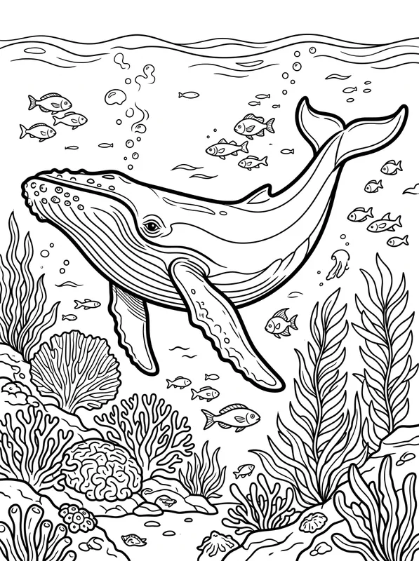 whale coloring page