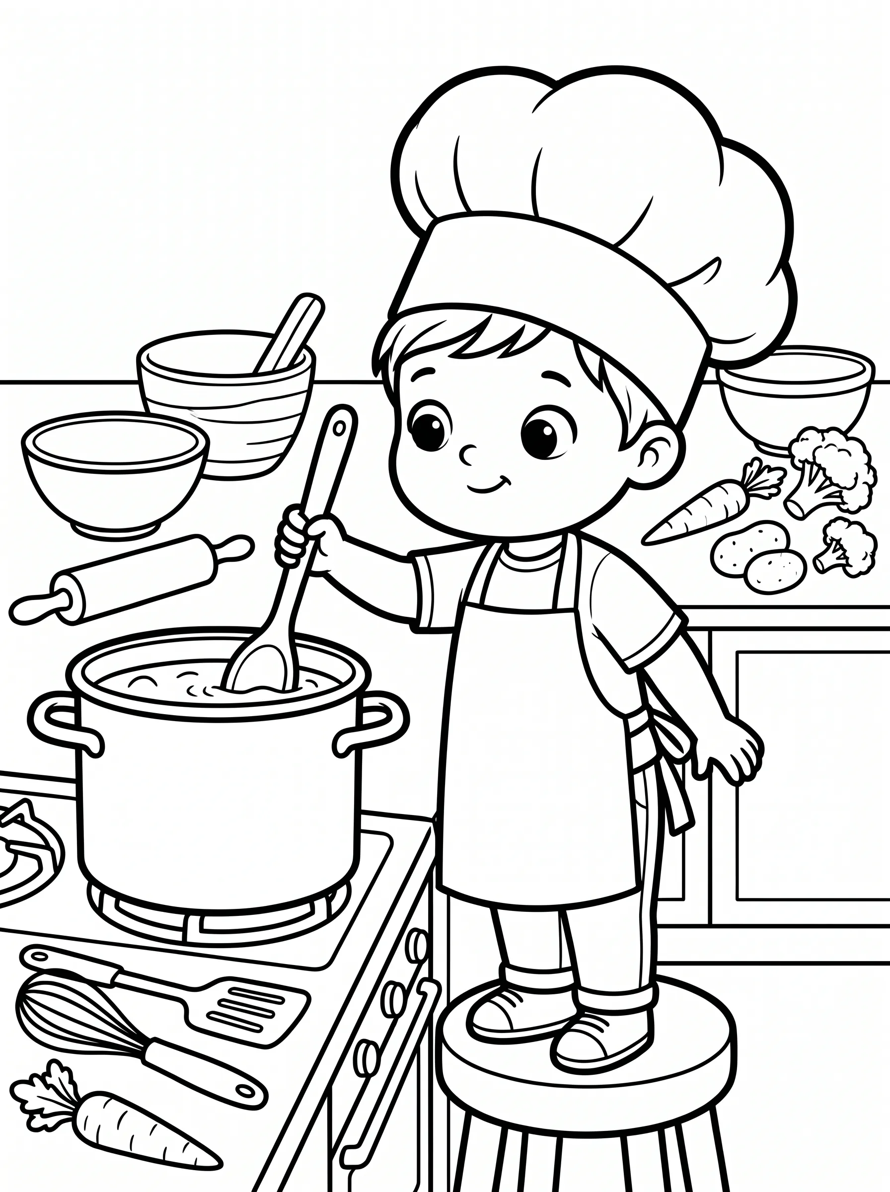 Young Chef Cooking Worksheet | Free Printable PDF